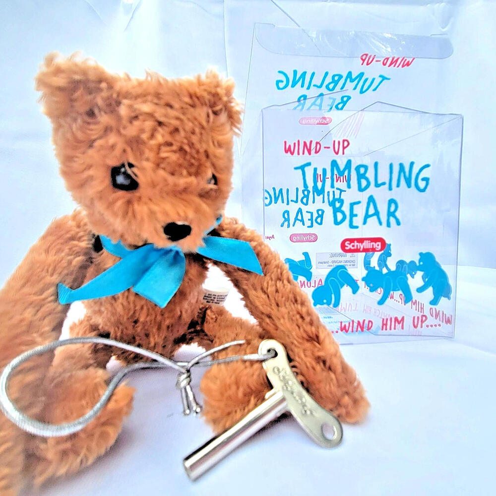 NEW - Schylling Wind-up TUMBLING BEAR with Metal Key NIB 2004
